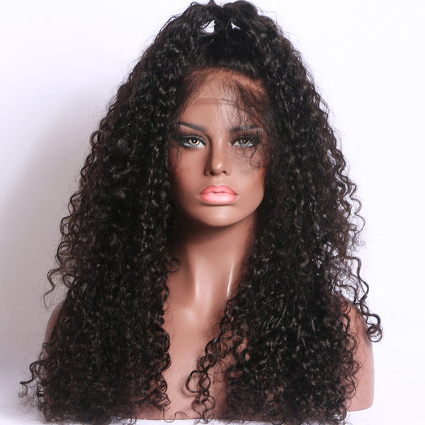 Pre Plucked Lace Front  Human Curly  Indian Hair